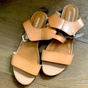Express tan Strap Sandal 10